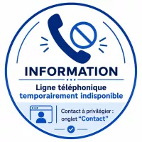 Ligne téléphonique temporairement indisponible