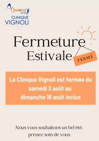 Fermeture estivale